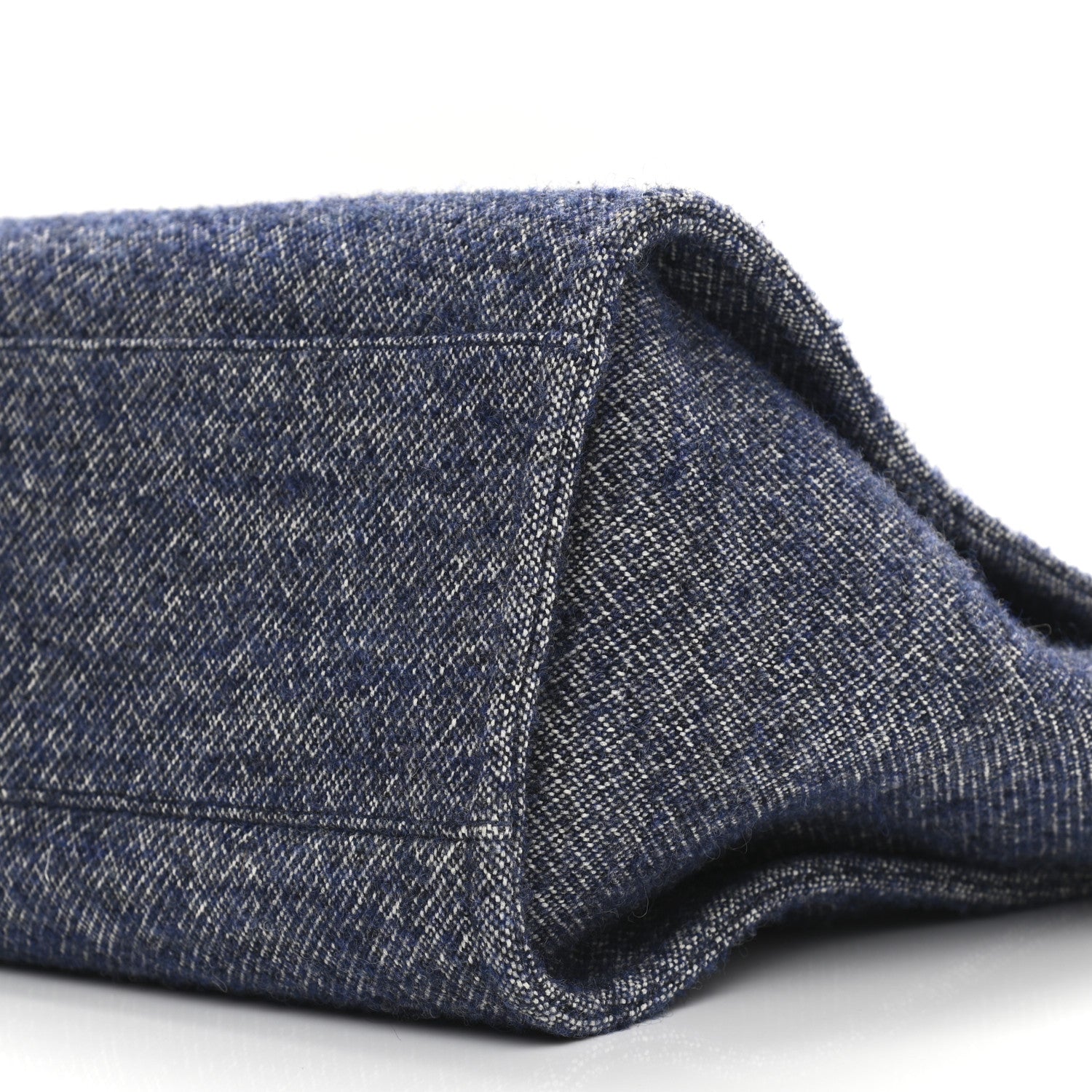 Chanel Mixed Fibers Calfskin Medium Deauville Tote Blue 10 of 10