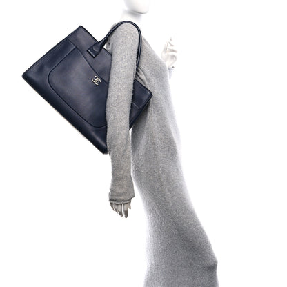 Chanel Grained Calfskin Large Neo Executive Shopper Tote Dark Blue 2 of 10