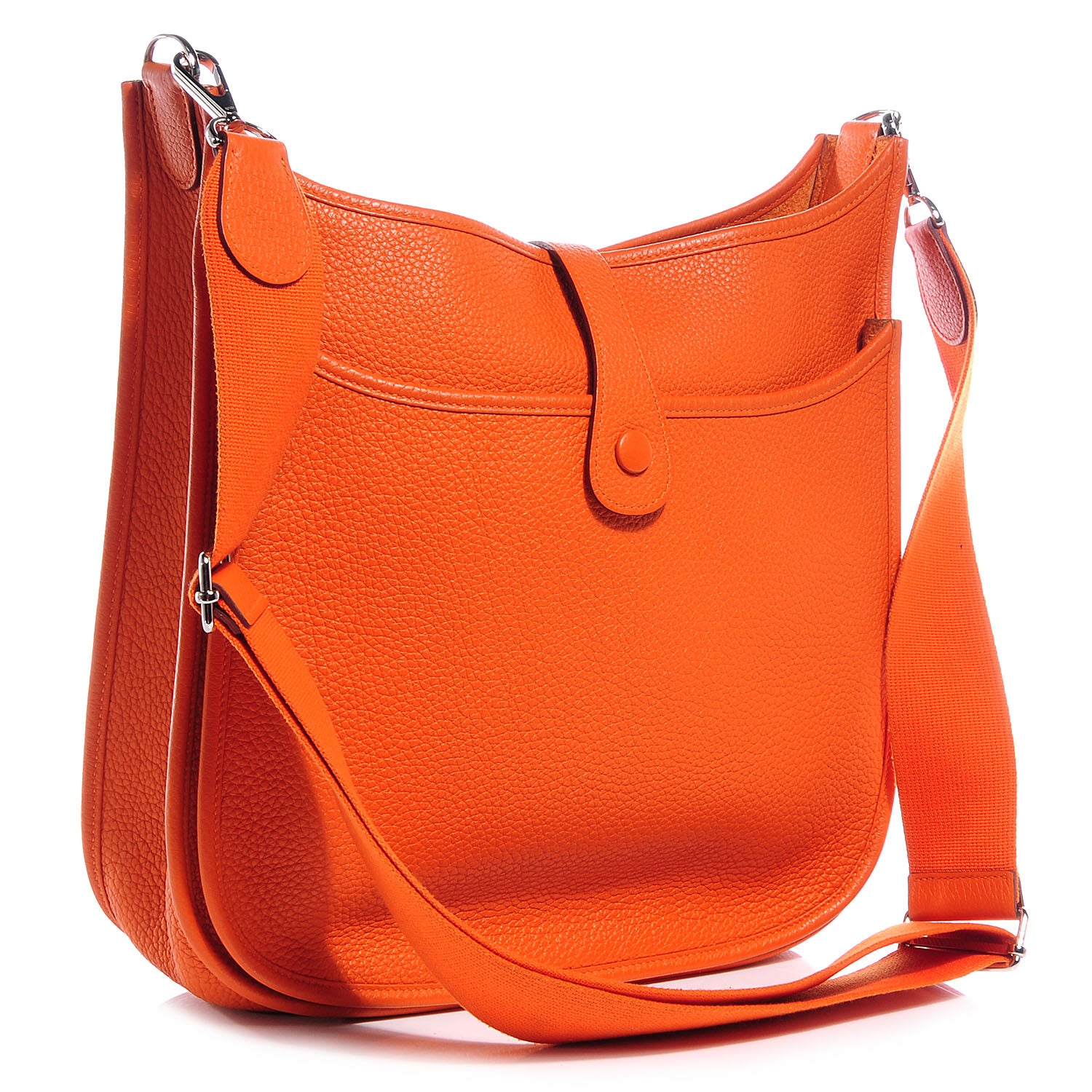 Hermes Taurillon Clemence Evelyne III GM Orange 3 of 7
