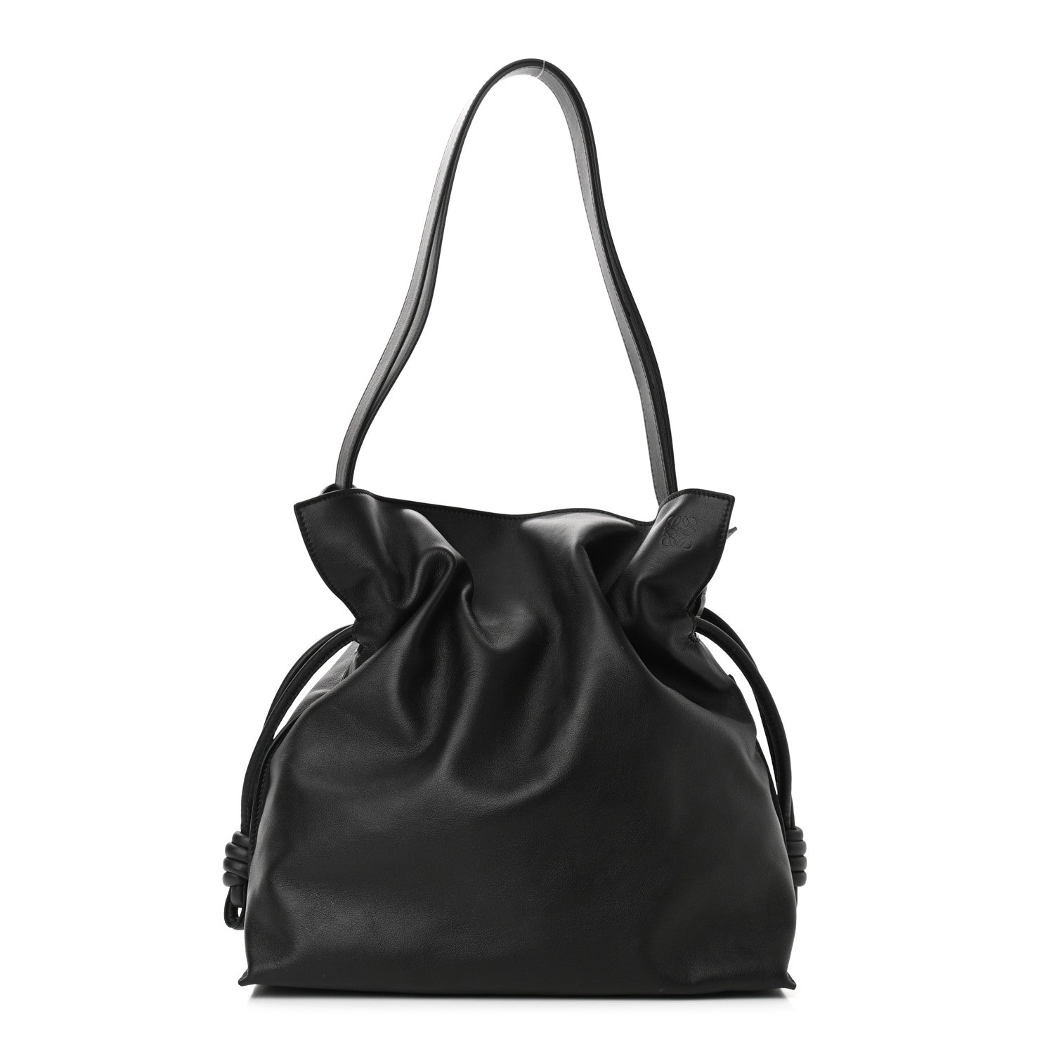 Loewe Calfskin Flamenco Knot Bag Black 1 of 9