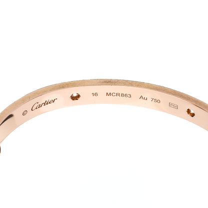 Cartier 18K Pink Gold 4 Diamond LOVE Bracelet 16 3 of 5