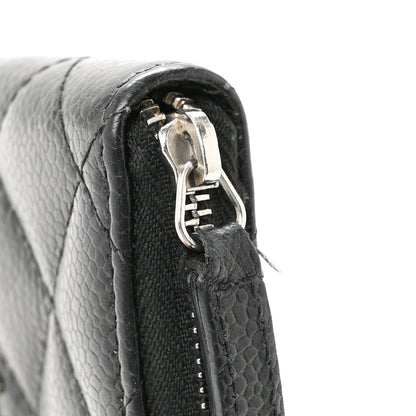 Chanel Caviar Quilted Zip Coin Purse Black 8 of 10