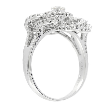 Parker & West by FASHIONPHILE 18K White Gold Diamond 1.24ctw Flower Ring 59 8.75 6 of 10