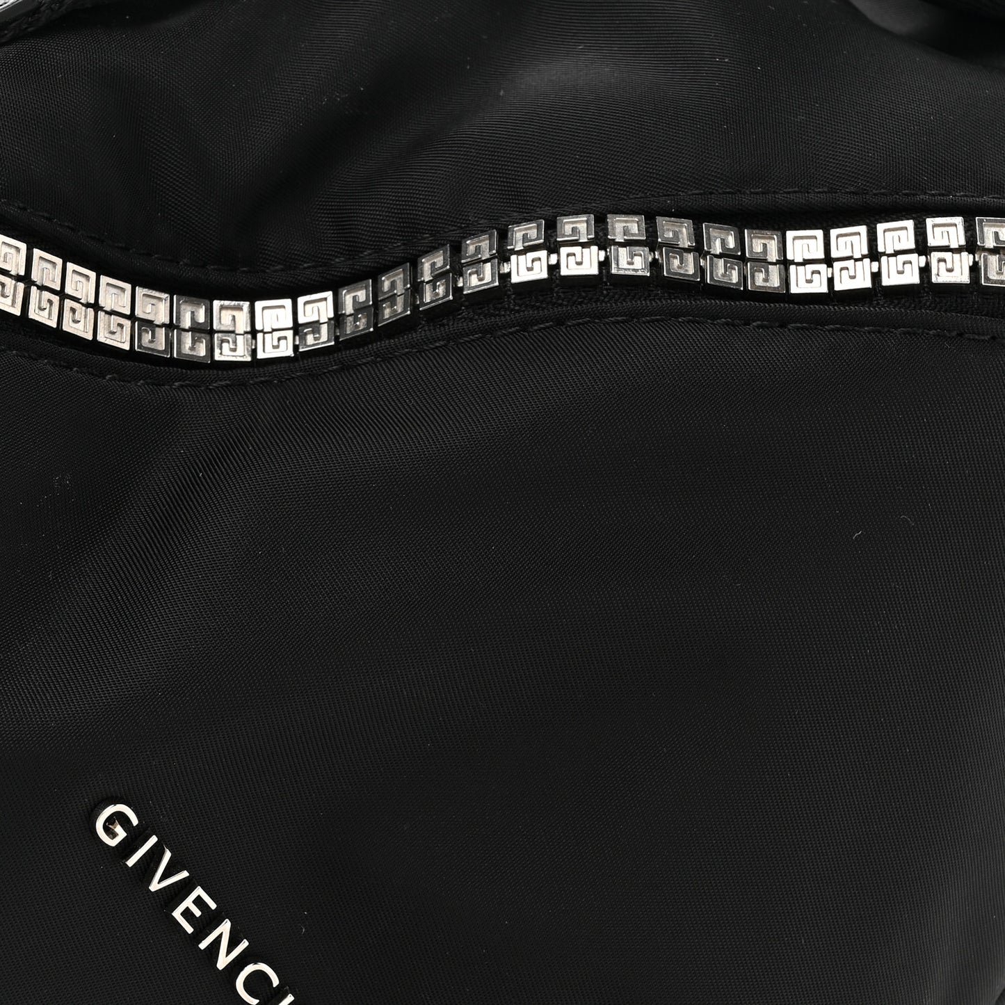 Nylon G-Zip Small Triangle Bag Black