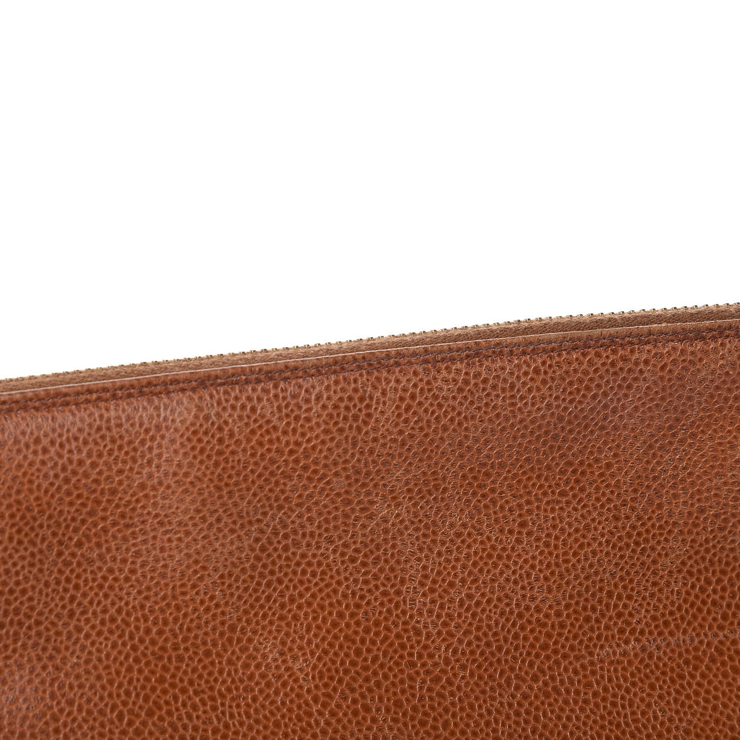 Caviar Flap Shoulder Bag Brown