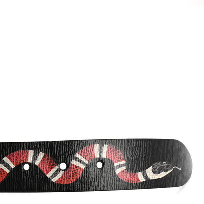 Gucci Shangai Calfskin Kingsnake 35mm Belt 100 40 Black Multicolor 3 of 9
