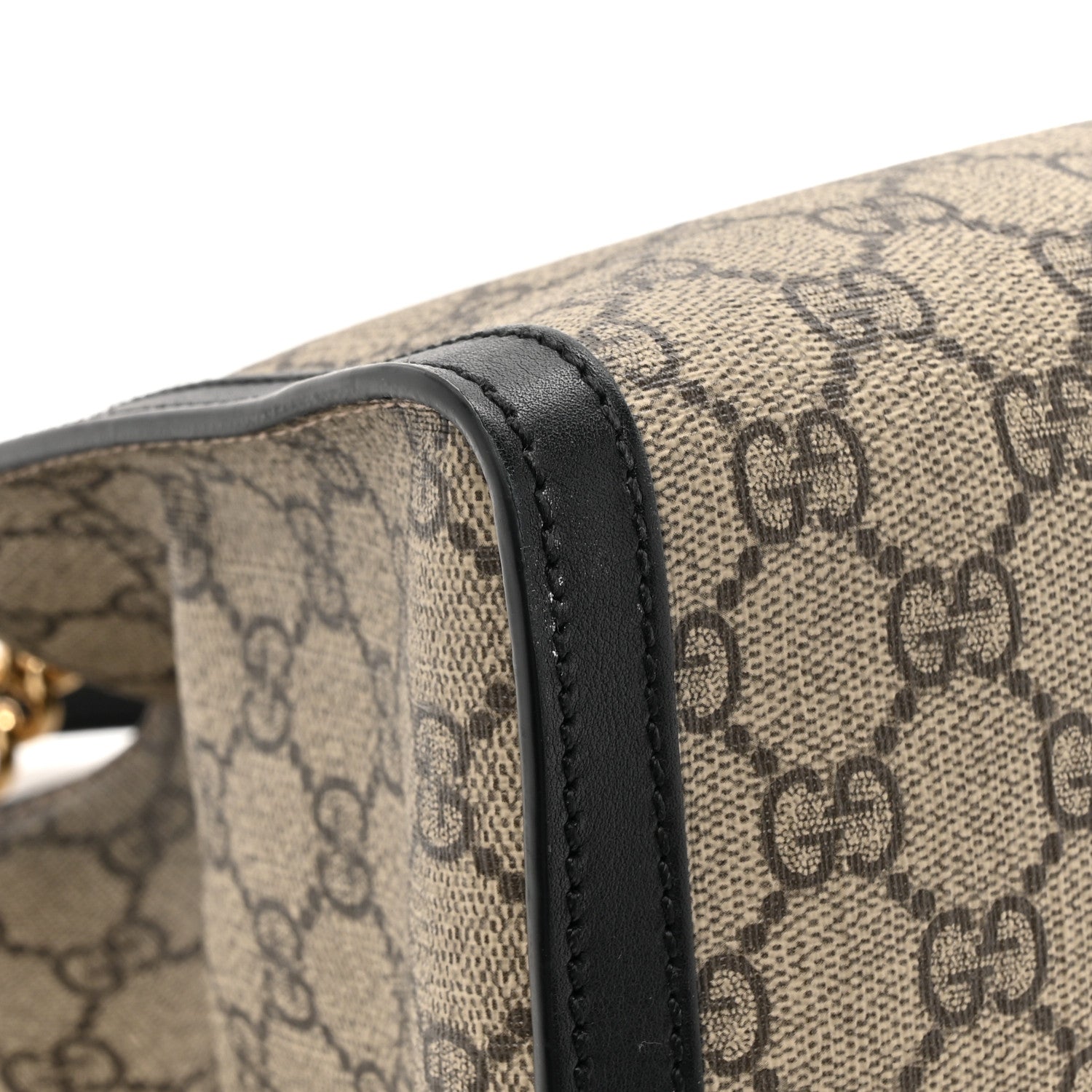 Gucci GG Supreme Monogram Medium Padlock Tote Black 13 of 14