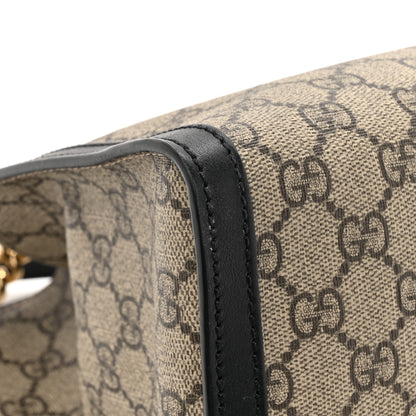 Gucci GG Supreme Monogram Medium Padlock Tote Black 13 of 14