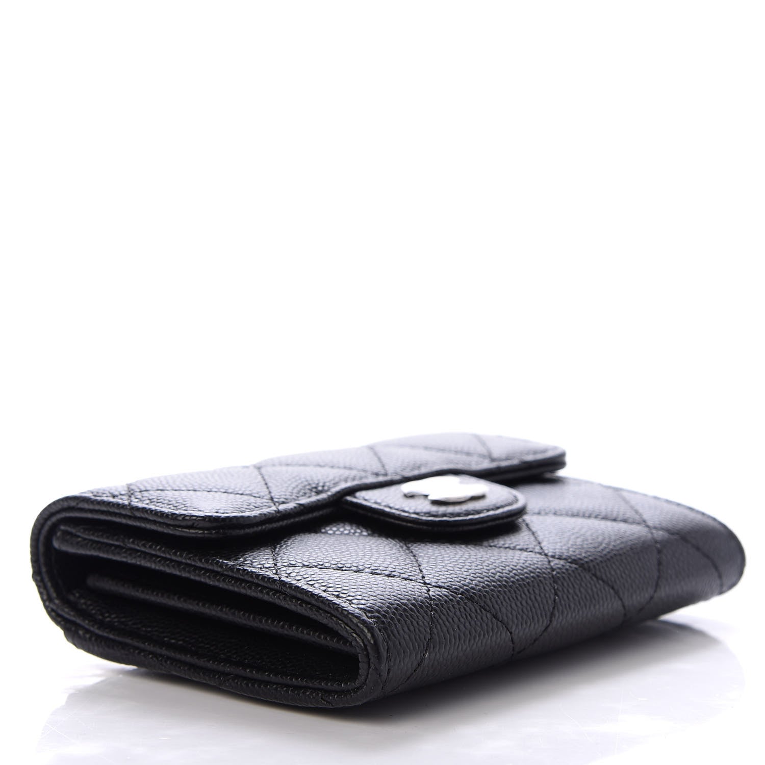 Chanel Caviar Quilted Flap Card Holder Wallet Black 4 of 9