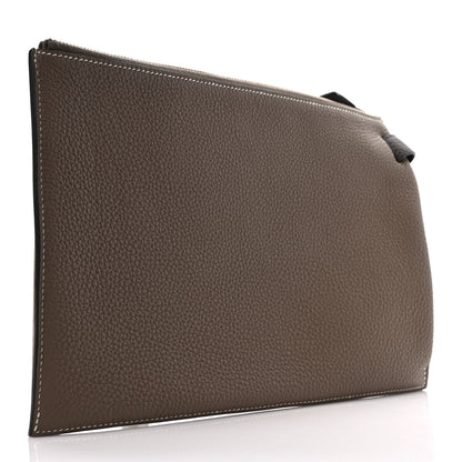 Hermes Togo Cabavertige 30 Pouch Gold Etoupe 3 of 6