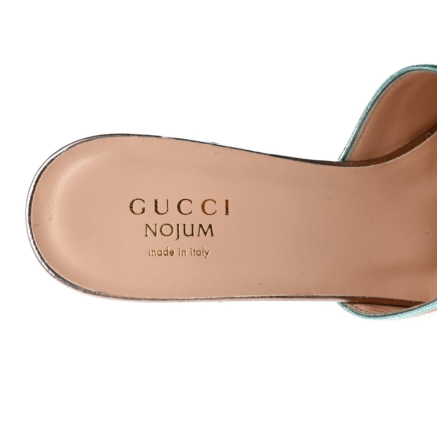 Metallic Nappa Crystal Interlocking G Slide Sandals 35.5 Glacial Shabby
