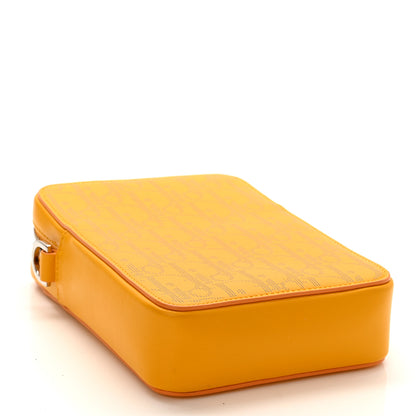 Christian Dior Calfskin Oblique Galaxy Perforated World Tour Messenger Pouch Yellow 4 of 10
