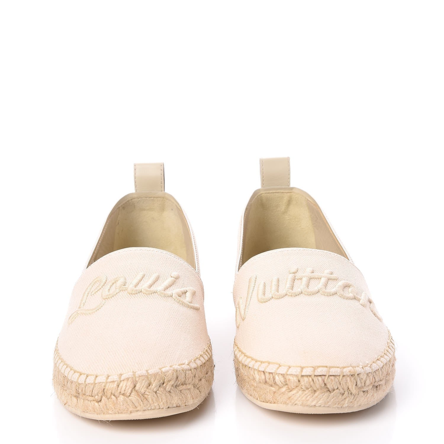 Louis Vuitton Canvas Waterfall Espadrille Flats 38 Ecru 2 of 10
