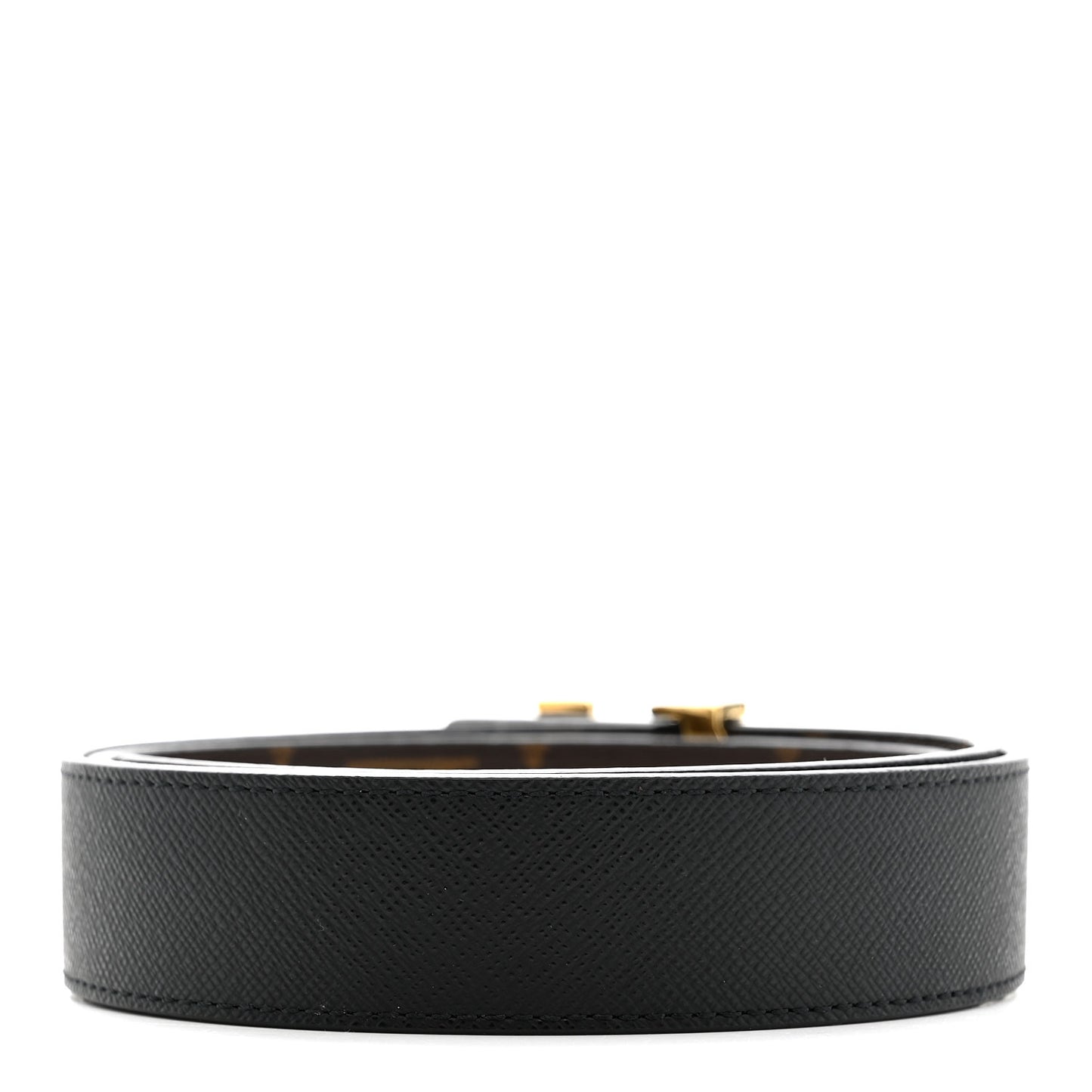 Calfskin Monogram 30mm LV Initiales Reversible Belt 85 34 Black