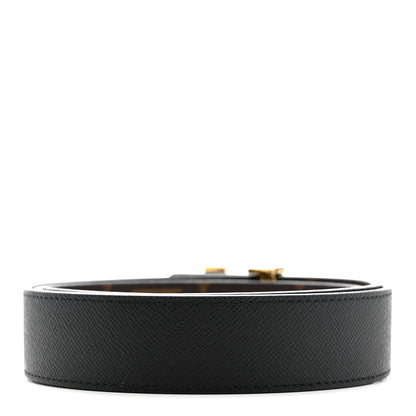 Louis Vuitton Calfskin Monogram 30mm LV Initiales Reversible Belt 85 34 Black 4 of 6