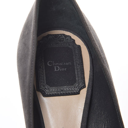 Christian Dior Suede Cherie Pointy Toe 100mm Pumps 35.5 Anthracite 9 of 11