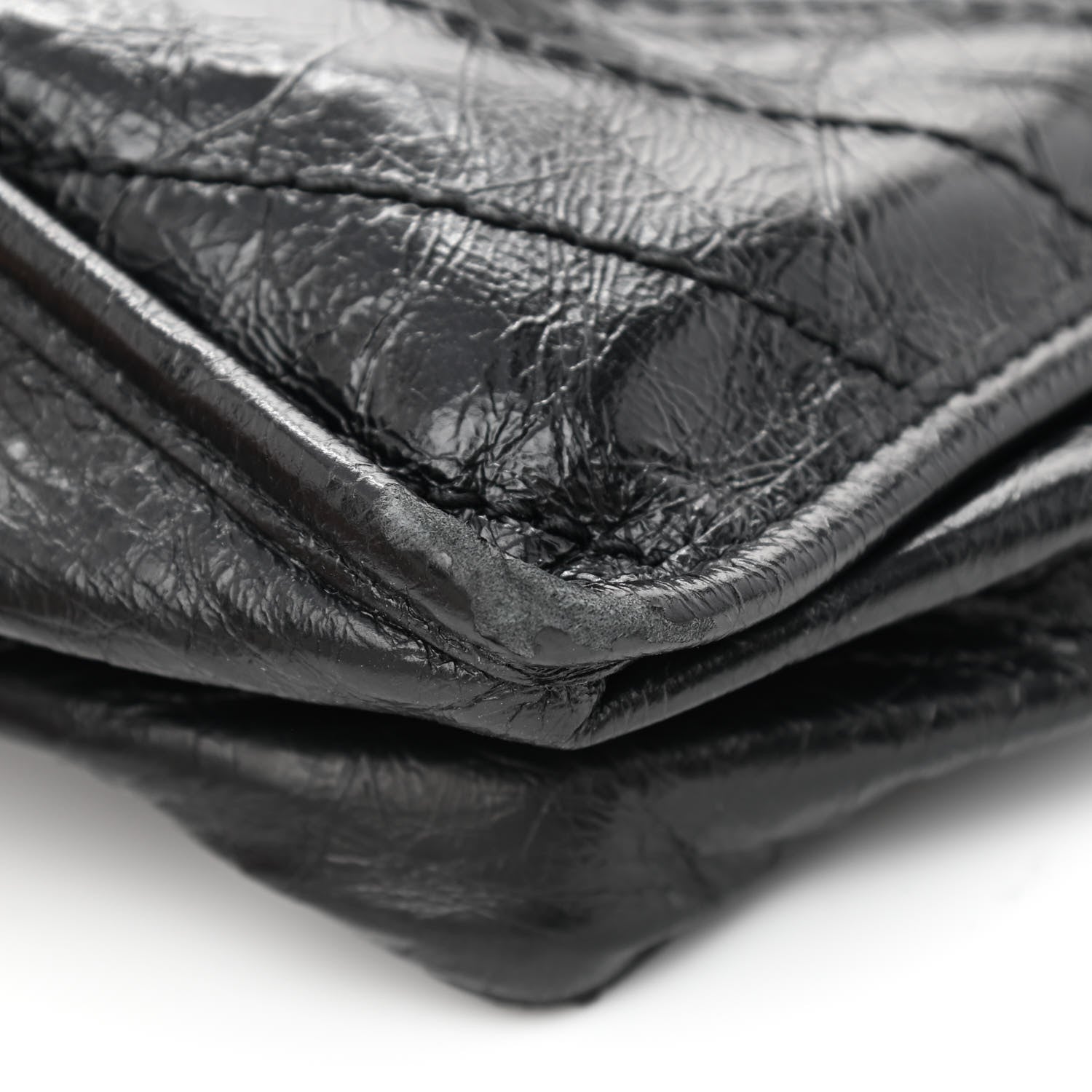 Saint Laurent Crinkled Calfskin Matelasse Monogram Medium Niki Chain Satchel Black 13 of 14