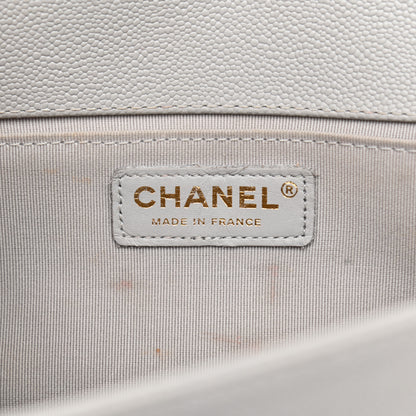 Chanel Caviar Quilted Medium Boy Flap Light Grey 5 of 11