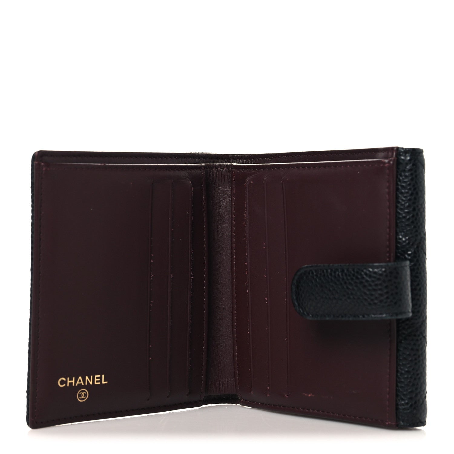 Chanel Caviar Quilted Compact French Flap Wallet Black 5 of 8