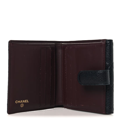 Chanel Caviar Quilted Compact French Flap Wallet Black 5 of 8