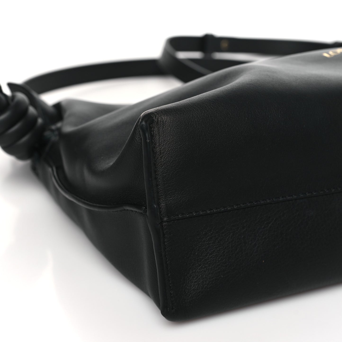 Nappa Flamenco Knot Clutch Black