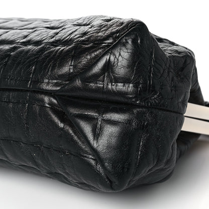 Chanel Lambskin Chocolate Bar Quilted Frame Shoulder Bag Black 8 of 10