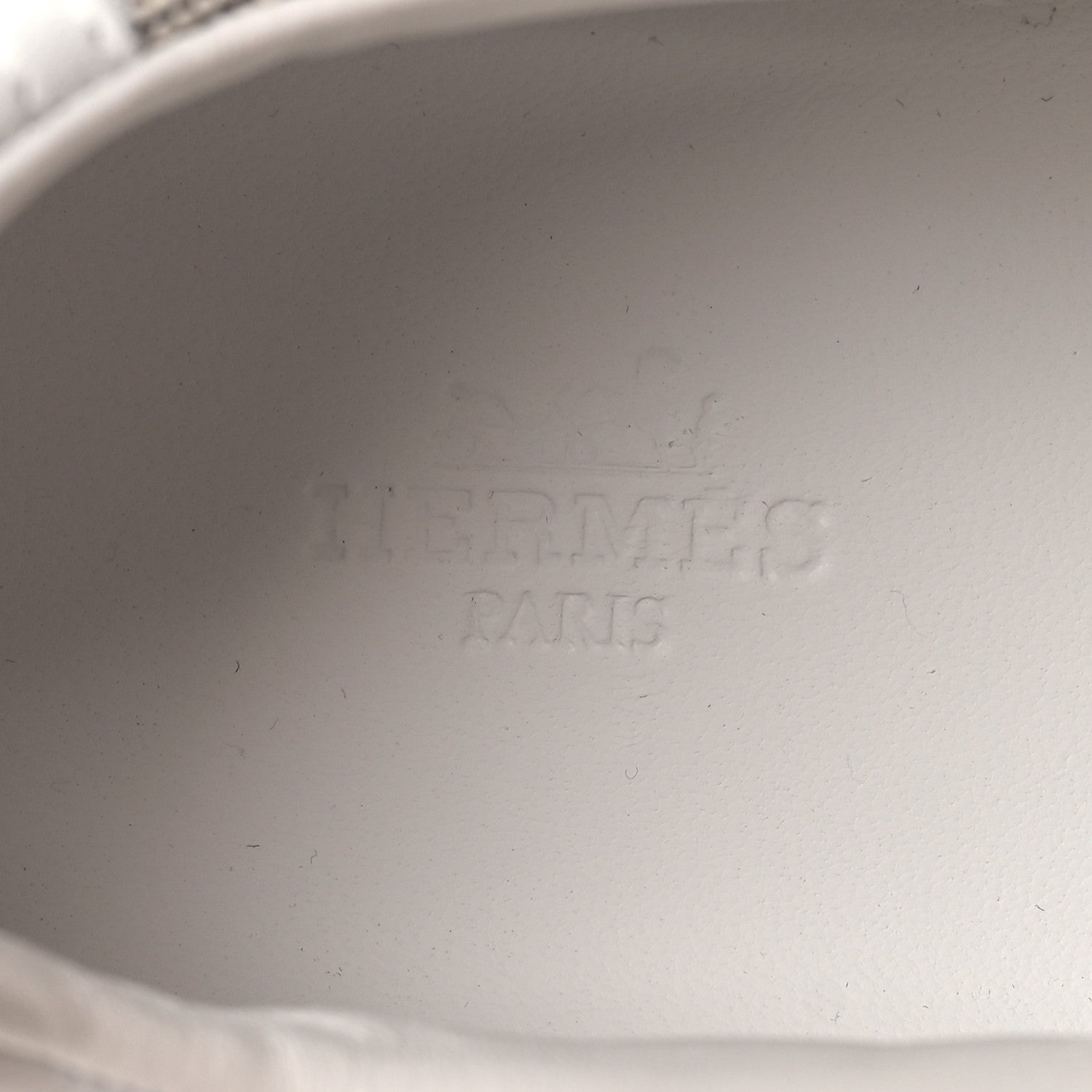Hermes Canvas Calfskin Mens Trail Sneakers 42 Prunoir White 8 of 9