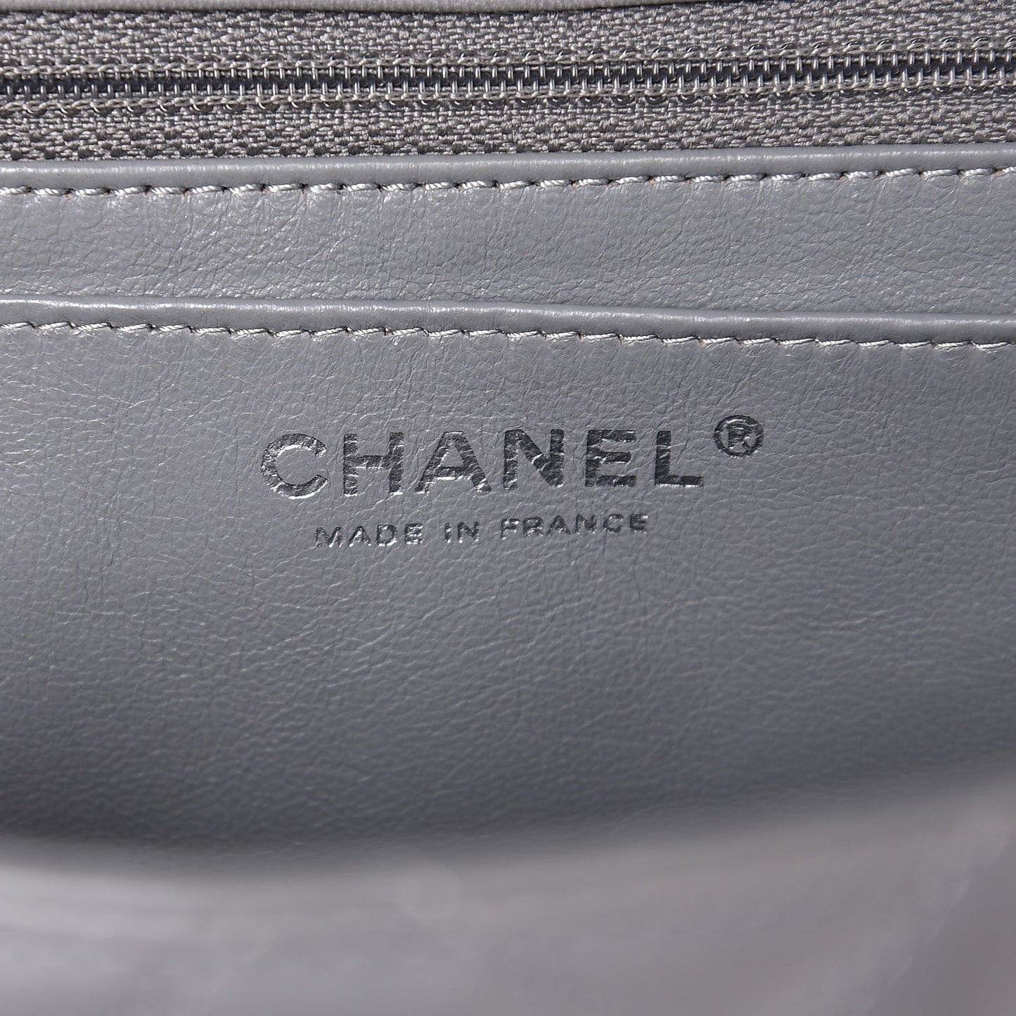 Lambskin Quilted Jumbo Single Flap Grey