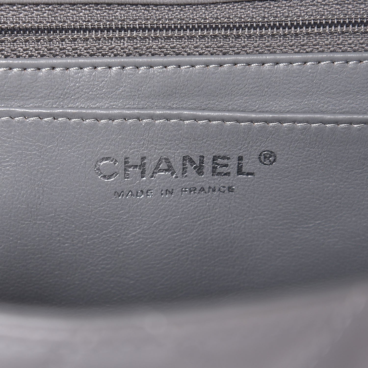 Chanel Lambskin Quilted Jumbo Single Flap Grey 7 of 14