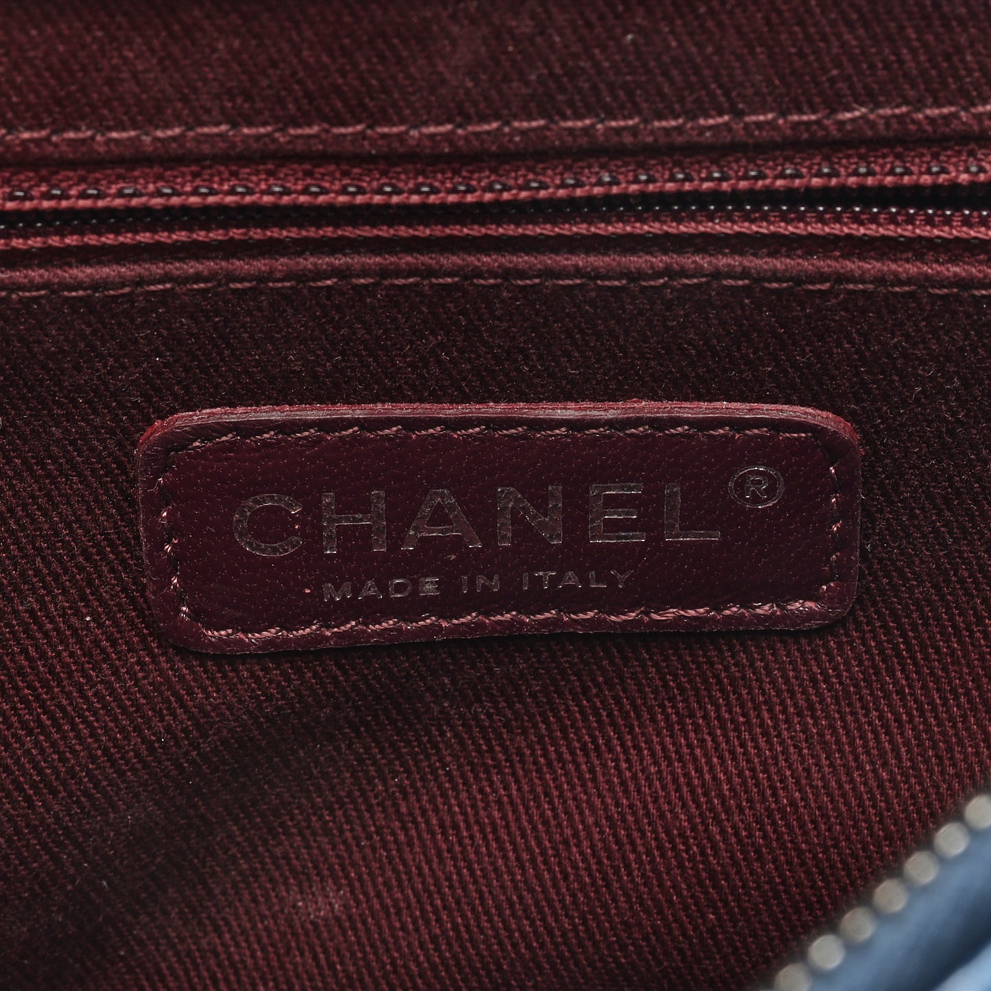 Glazed Calfskin Quilted Medium Duo Color Flap Blue
