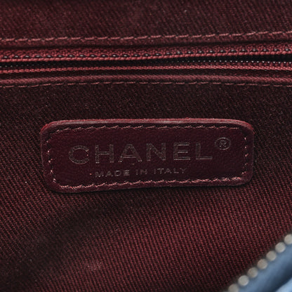 Chanel Glazed Calfskin Quilted Medium Duo Color Flap Blue 6 of 9
