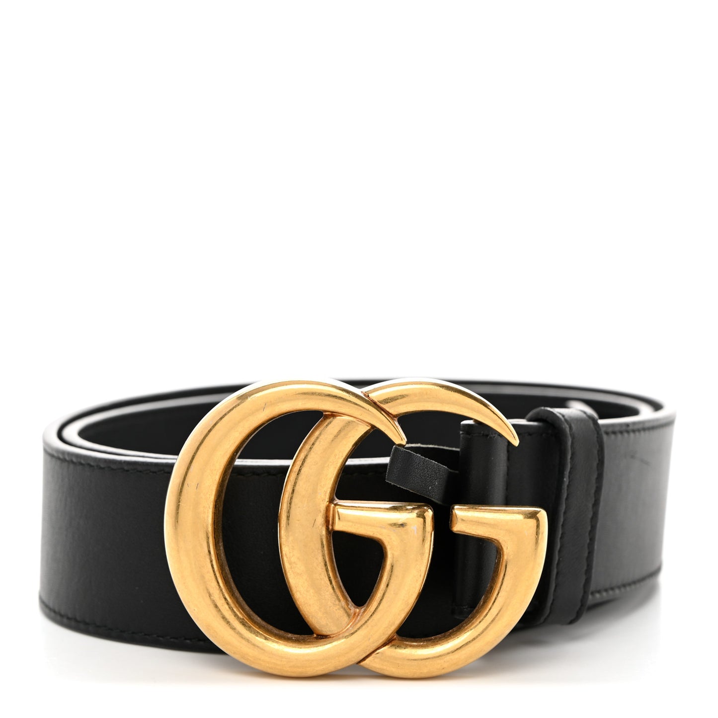 Moon Calfskin Double G 40mm Belt 85 34 Black