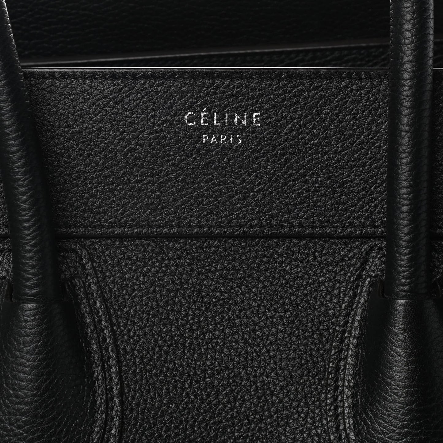 Drummed Calfskin Mini Luggage Black