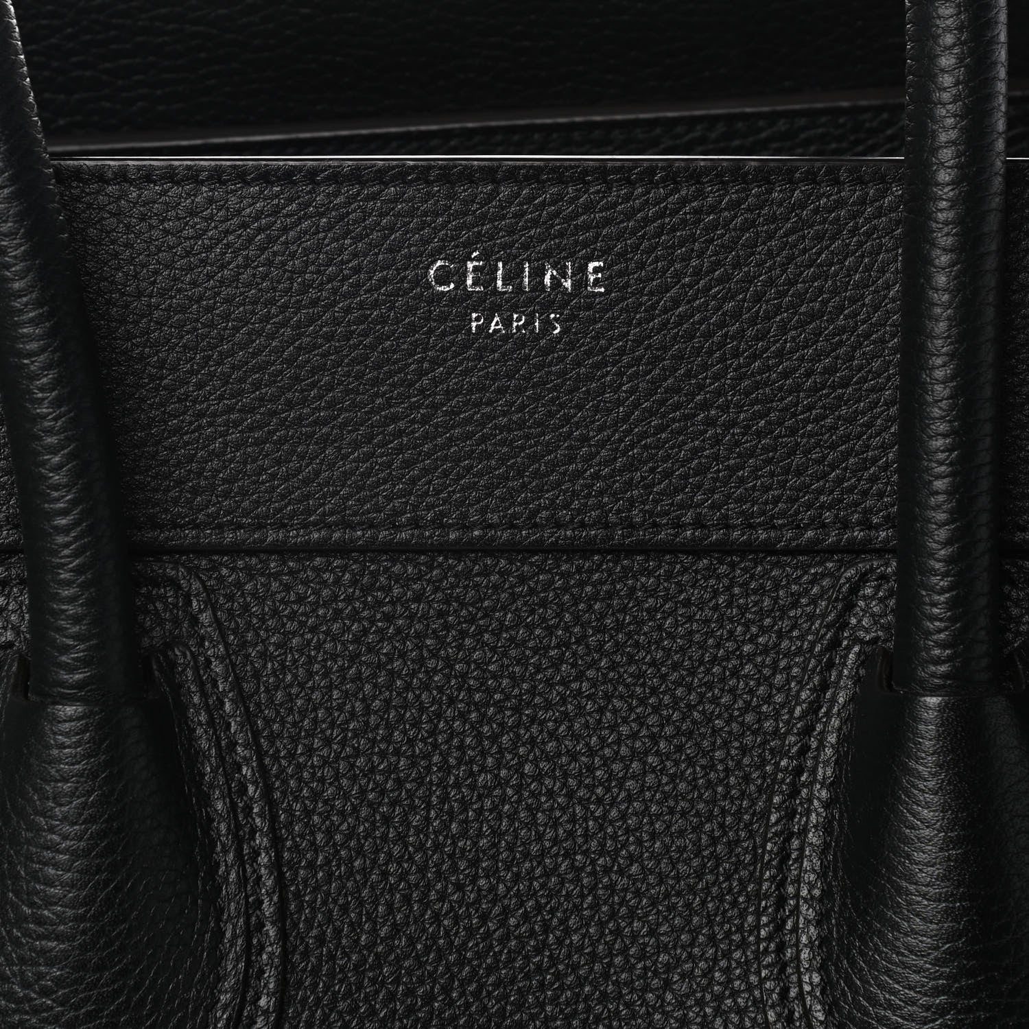 Celine Drummed Calfskin Mini Luggage Black 7 of 15