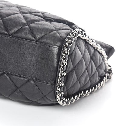Chanel Washed Lambskin Chain Around Hobo Black 10 of 10