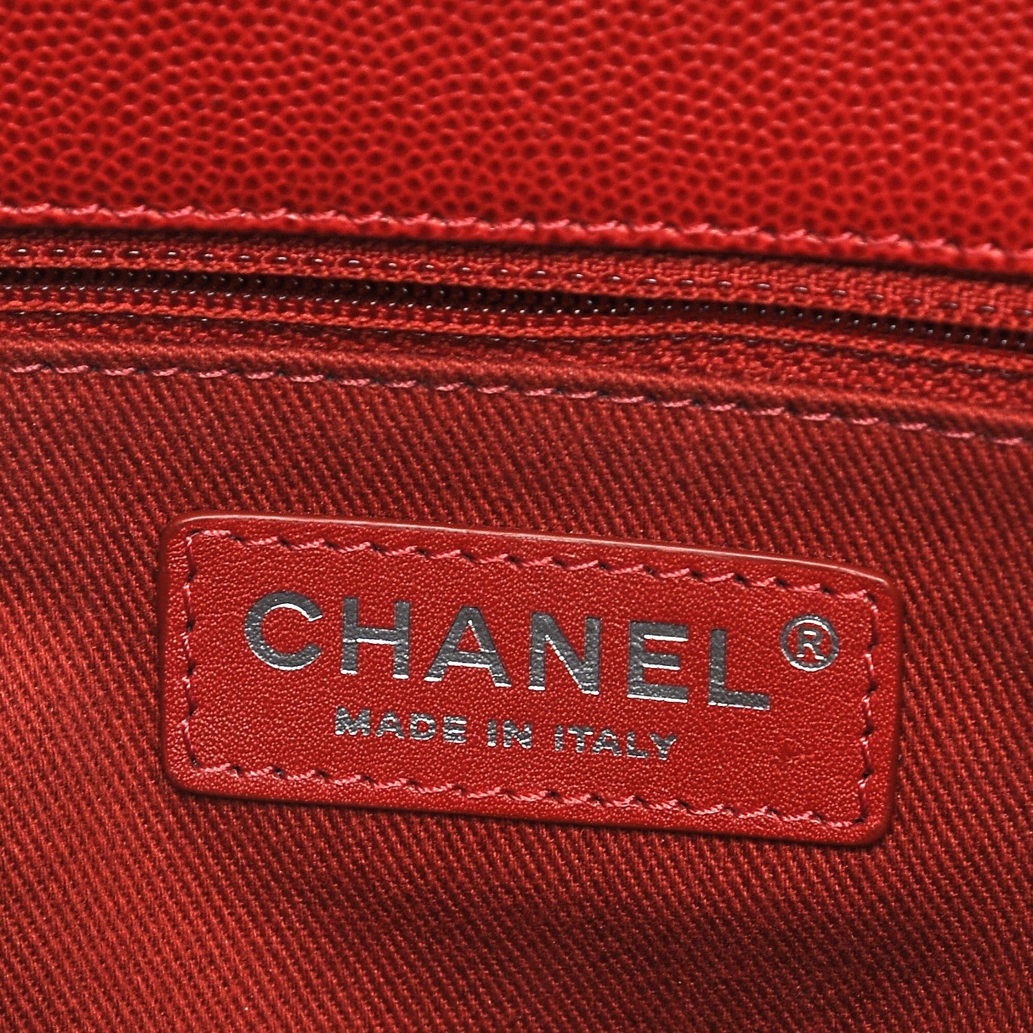 Chanel Caviar Quilted Medium Coco Handle Flap Dark Red 6 of 7