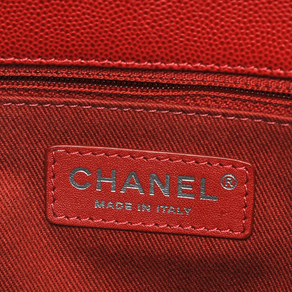 Chanel Caviar Quilted Medium Coco Handle Flap Dark Red 6 of 7