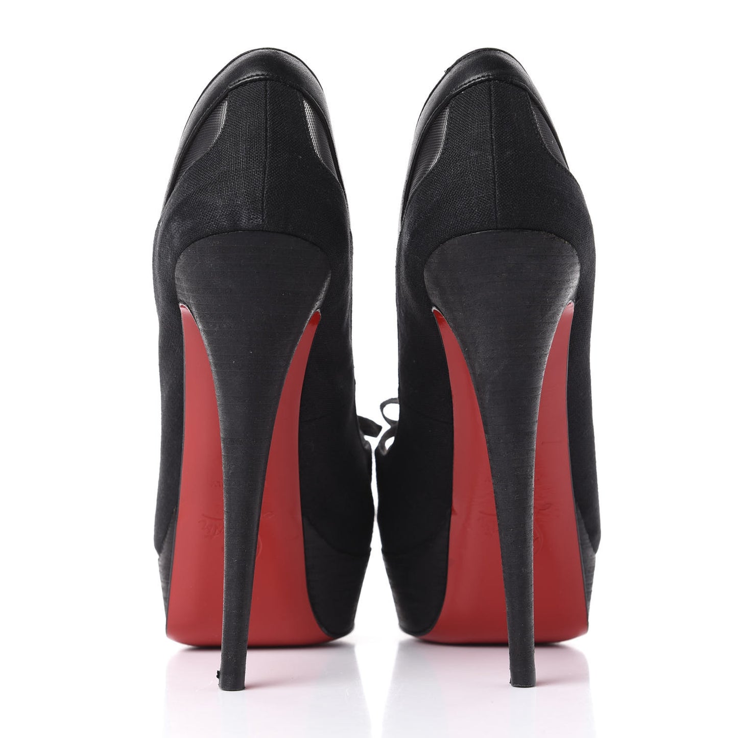 Crelino Calfskin Maleva 150 Peep Toe Platform Pumps 38.5 Black