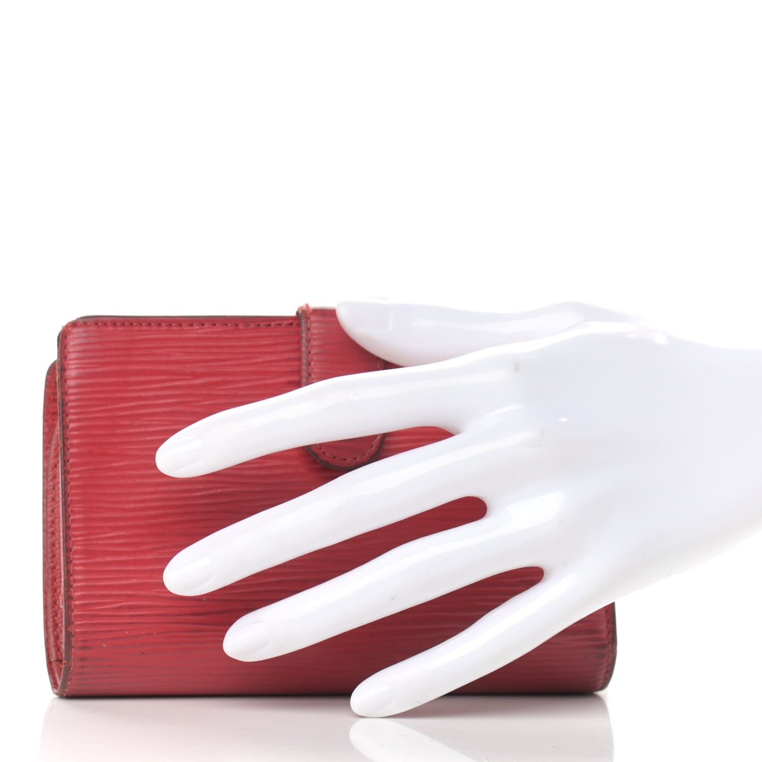 Louis Vuitton Epi French Purse Wallet Castillan Red 2 of 11