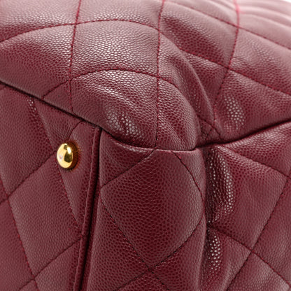 Chanel Caviar Quilted Shopping Tote Dark Burgundy 15 of 18