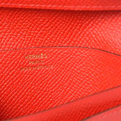 Hermes Epsom Bearn Compact Wallet Rouge Tomate 6 of 8
