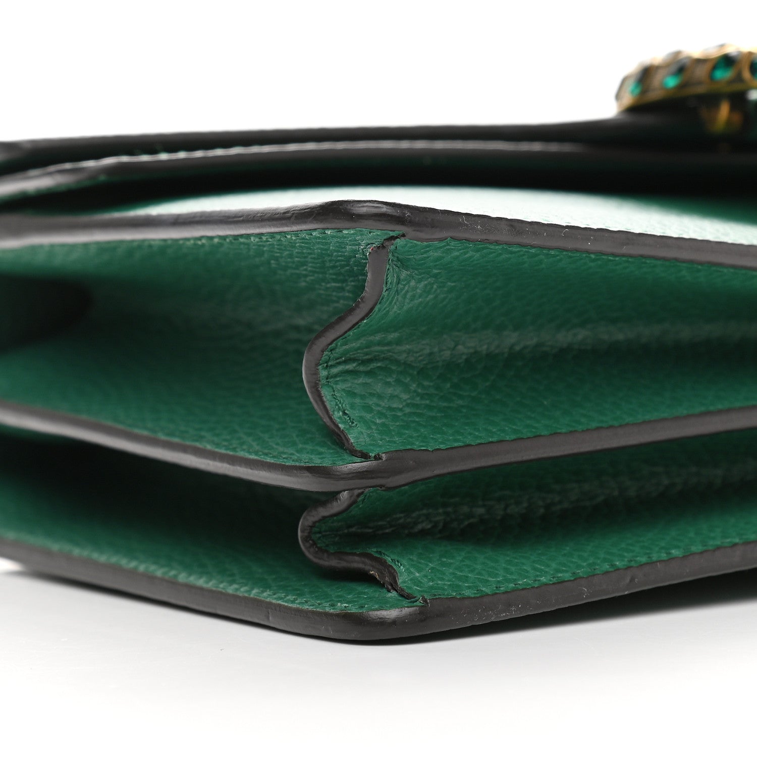 Gucci Pebbled Calfskin Small Dionysus Shoulder Bag Emerald 8 of 9