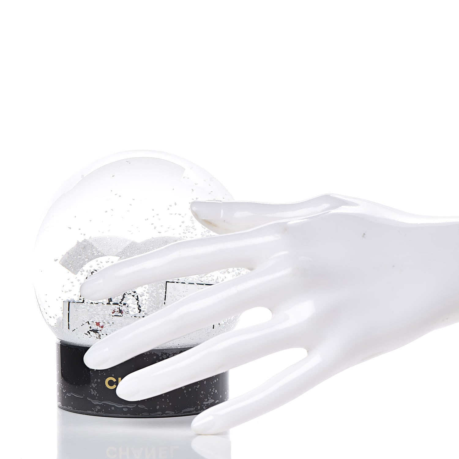 Chanel Glass CC Shopping Bag Snow Globe 2 of 4