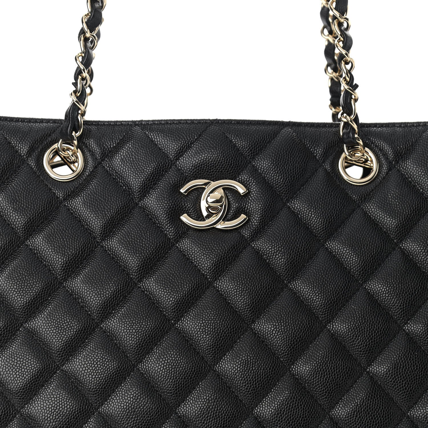 Chanel Caviar Quilted Large Shopping Tote Black 10 of 11