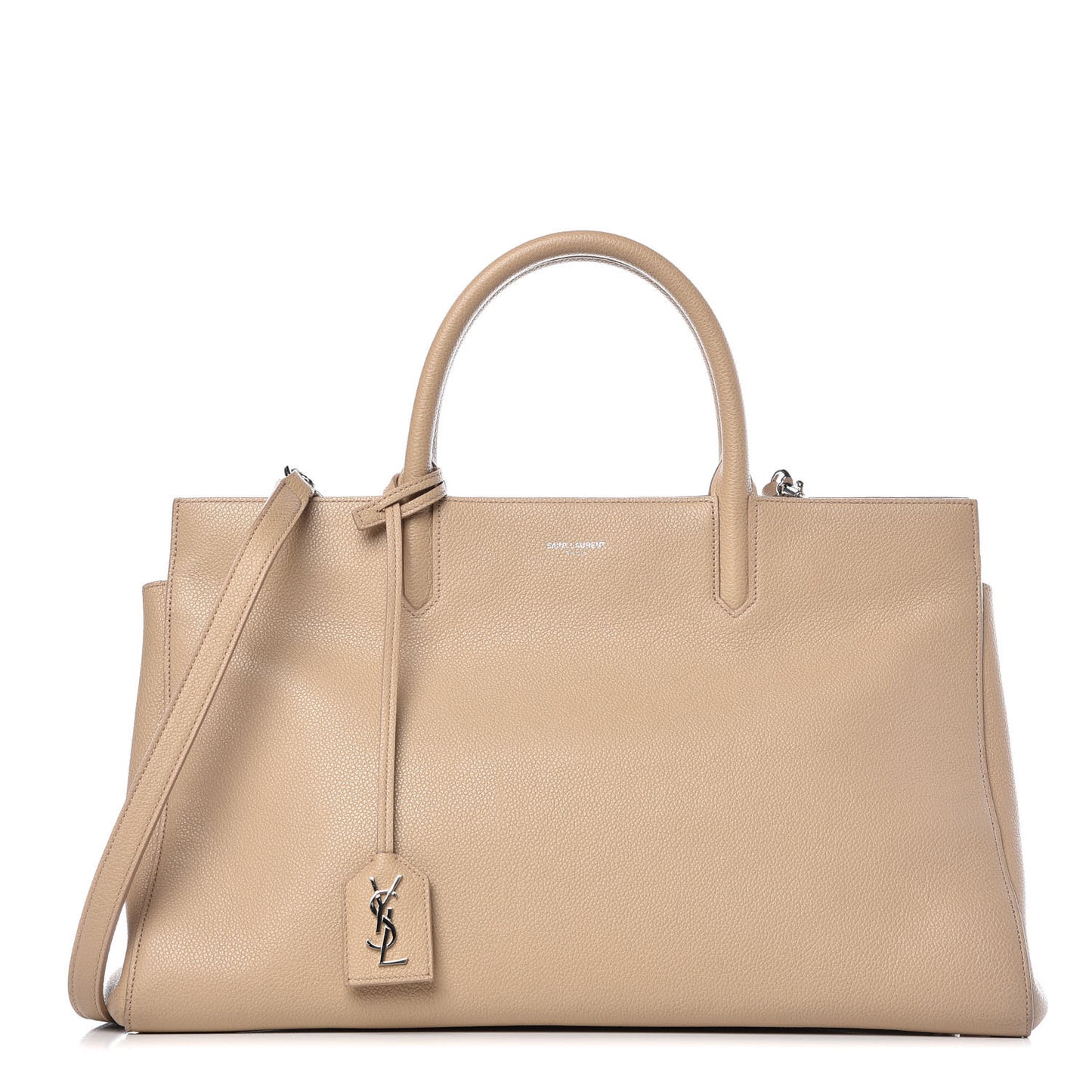Calfskin Medium Rive Gauche Cabas Dark Beige