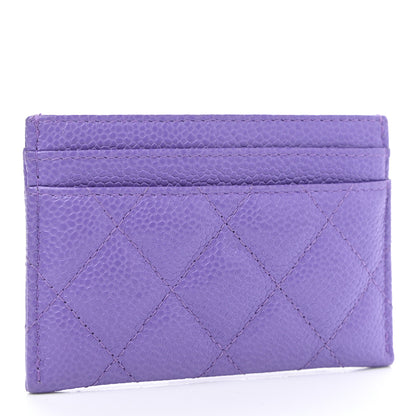 Chanel Caviar Quilted Incognito Card Holder Purple 3 of 9