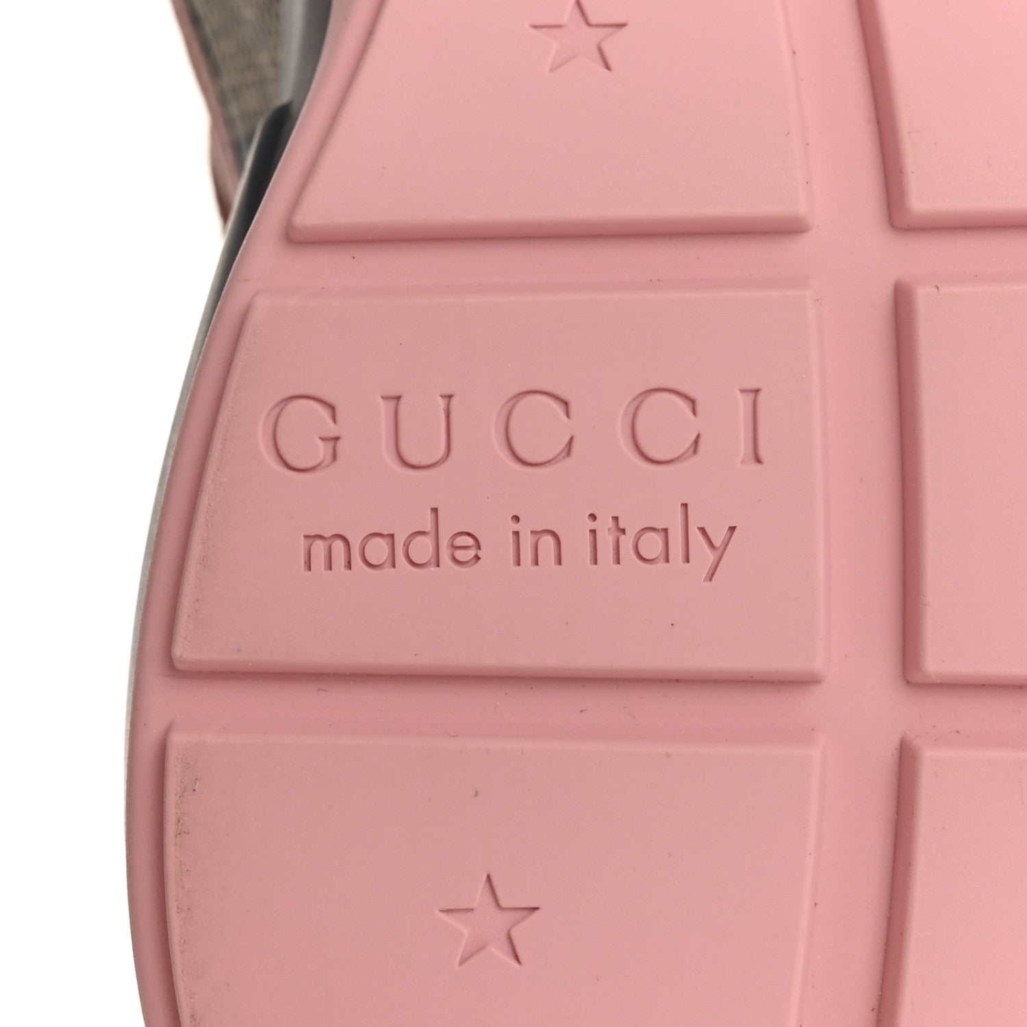 Gucci GG Supreme Monogram Mix Monogram Womens Rhyton Sneakers 35.5  Black Blue Wild Rose White Beige 7 of 9