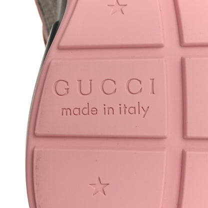 Gucci GG Supreme Monogram Mix Monogram Womens Rhyton Sneakers 35.5  Black Blue Wild Rose White Beige 7 of 9