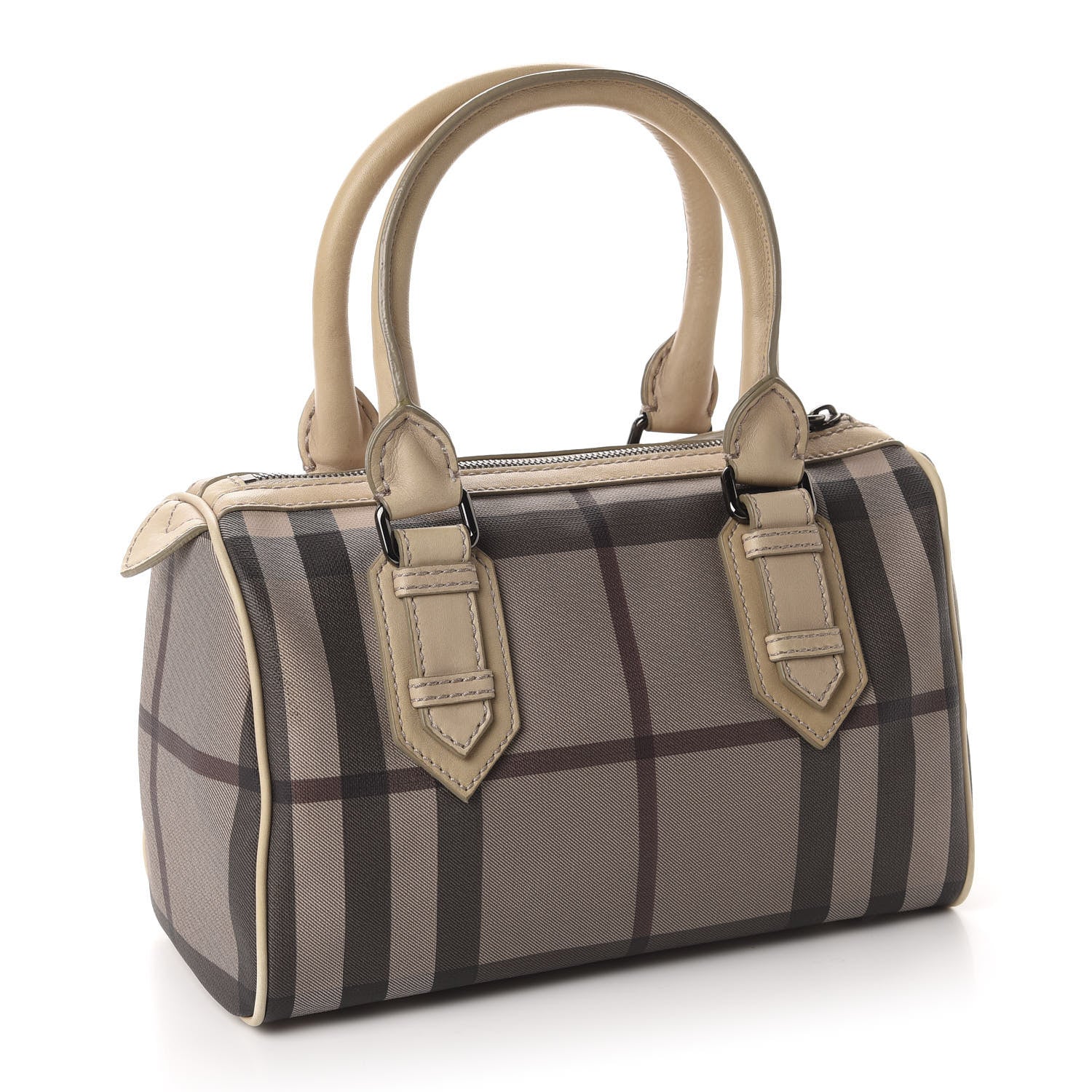 Burberry Smoked Check Small Chester Bowling Bag Trench 3 of 9