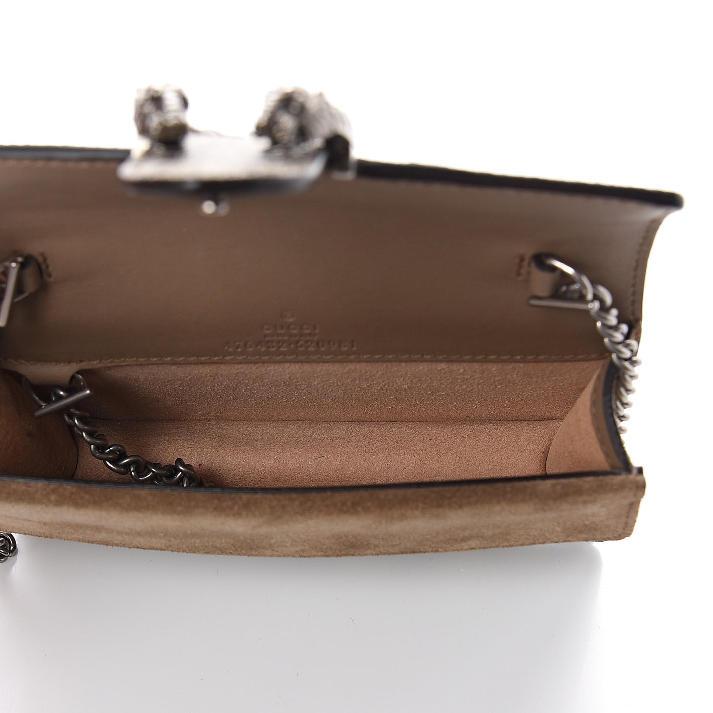GG Supreme Monogram Super Mini Dionysus Shoulder Bag Taupe